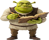 shrek taking notes